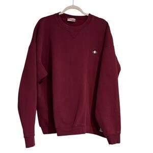 Vintage Converse Sweatshirt Sz XXL Maroon Oversize Crewneck 90s Skater Preppy